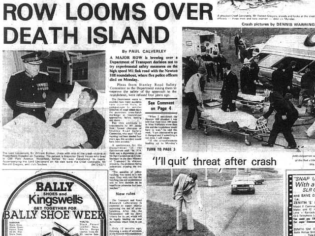 The Wakefield Express reported the tragedy on its front page, in 1978.