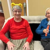 Joyce Paver and Frank Atkinson, residents of Newfield Lodge Care Home, are amongst other residents getting excited for their Children In Need Talent Show