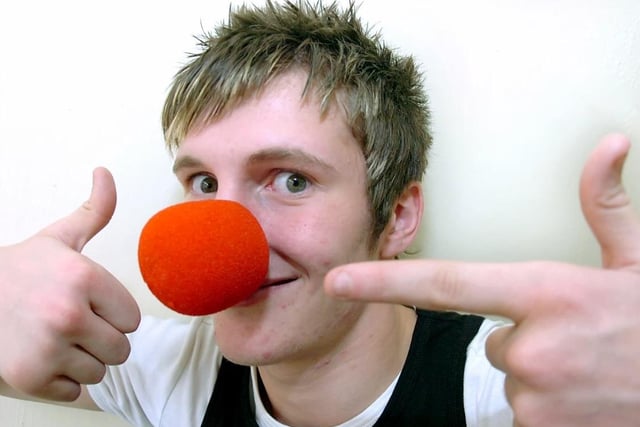 Look Of winner Ben Gledhill helps to promote Comic Relief 2007.