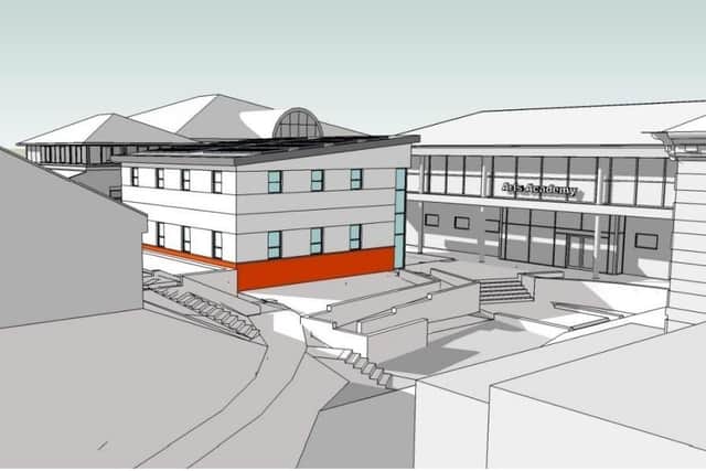 Pontefract New College is to get a new building to replace 'dilapidated' 20-year-old temporary classrooms. Image: Heppenstalls