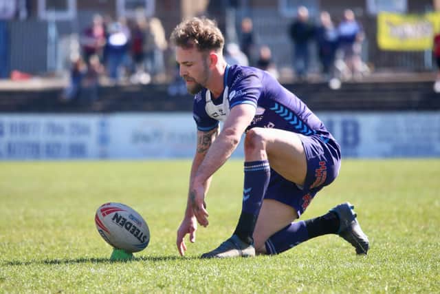 Ben Reynolds was back on kicking duties after returning from injury for Featherstone Rovers against London Broncos. Picture: Kevin Creighton