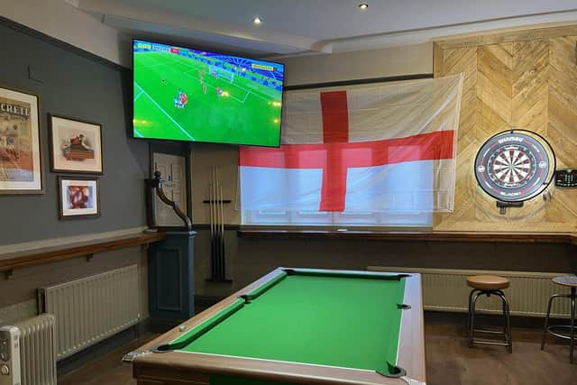 The Lupset has three 70 inch TVS and a pool table for customers to use.
