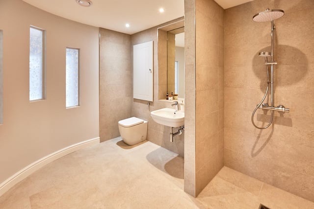A stylish shower room.