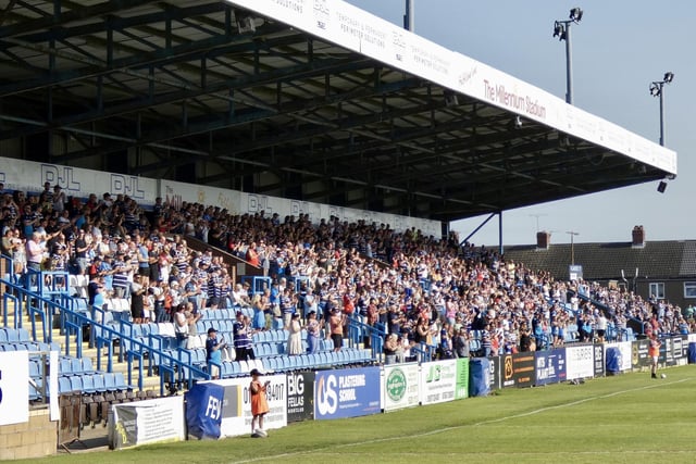 Fans packed into the stand for Featherstone Rovers' big game against Toulouse.