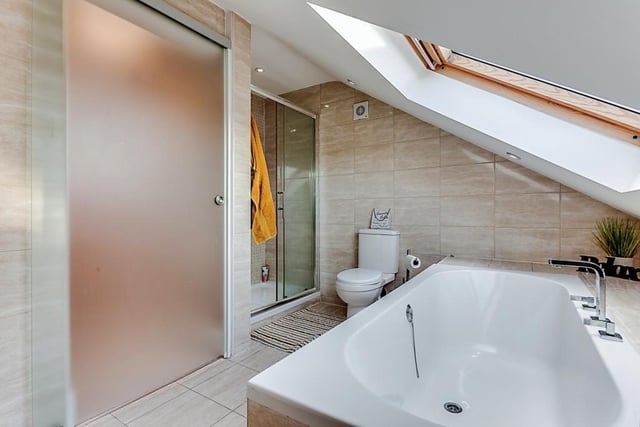 Another of the modern bathrooms within the house.