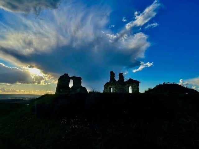 Sandal Castle looking spooky with the strange clouds, taken by Steve Turner.