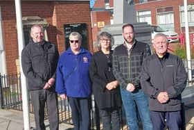 Pictured left to right: John Hughes, Vice Chair of Castleford Civic Society; Val Ely, Civic Pride lead of Castleford Civic Society; Kathryn Stainburn, Castleford Civic Society heritage Lead; Joseph Sunderland, of Unite the Union; Gary Day, chair of Castleford and District Naval Association.
