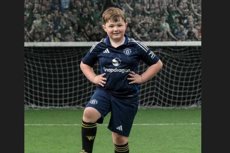 Stroke survivor, Louis, 8, back on the pitch after being told he would ...