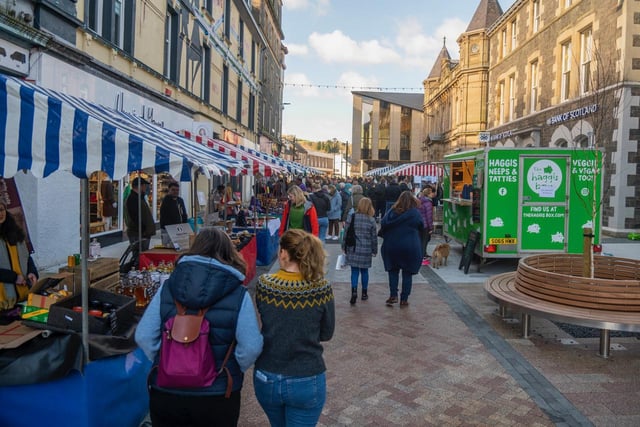 The town saw around 2,500 visitors on the day of the market ... much busier than usual. Photo: Phil Wilkinson