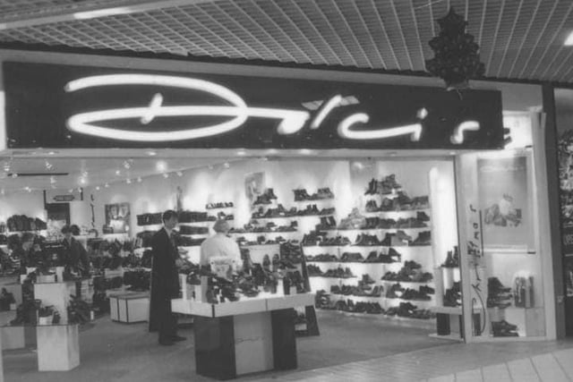 Shoewear retailer Dolcis in The Ridings, 1991.