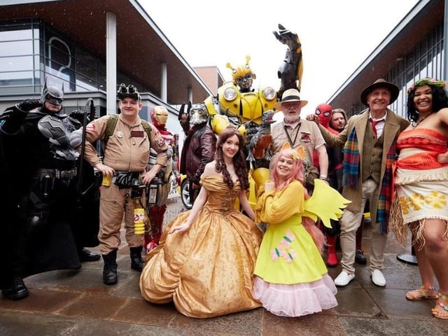 There aren't many places you'd see Bumblebee, Doctor Who and Moana posing for a photo!