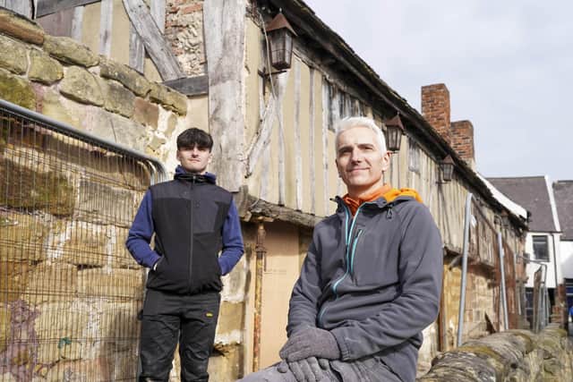 Guy Lister, along with his son Jack, is restoring the historic Counting House in Pontefract. Picture Scott Merrylees