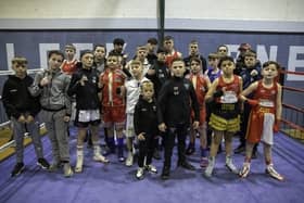 Boxers who took part in the White Rose show at Lock Lane Sports Centre.