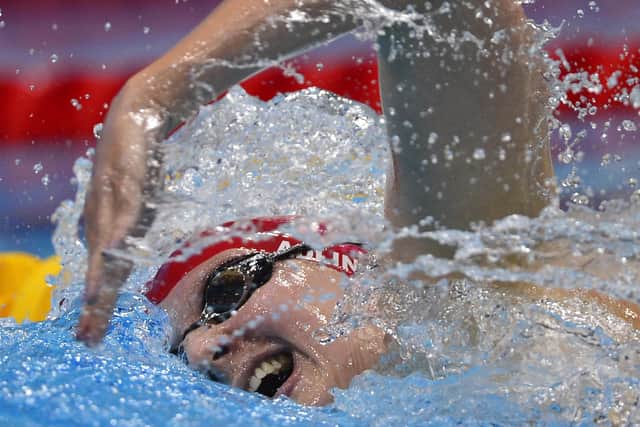 Britain's Rebecca Adlington competes in the women's 800m freestyle heats swimming event at the London 2012 Olympic Games. Photo FABRICE COFFRINI/GettyImages