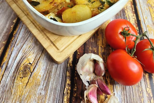 The Greek dish Briam helps to use up excess courgettes and tomatoes
