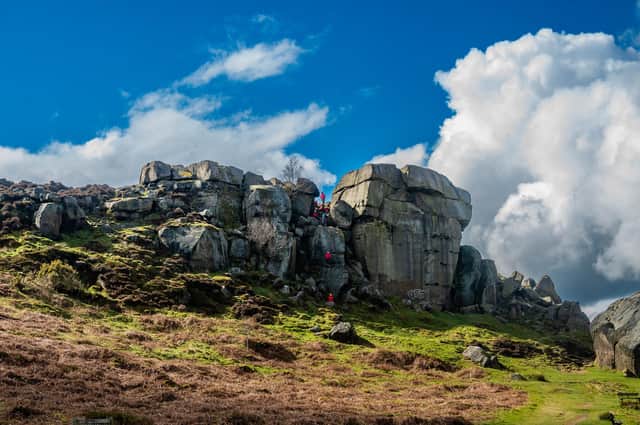 Cow and Calf Rocks at  Ilkley.