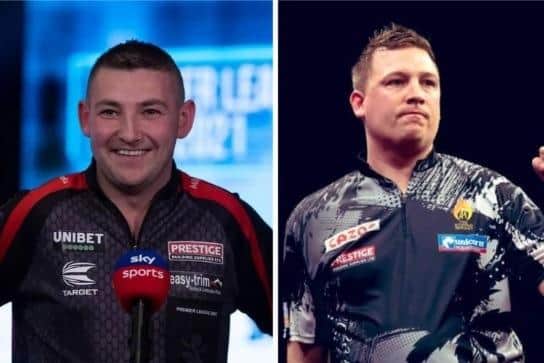 Nathan Aspinall and Chris Dobey are heading to Wakefield to help raise funds for Rob Burrow.