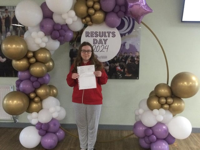 Kirsty Woodcock receiving her results today