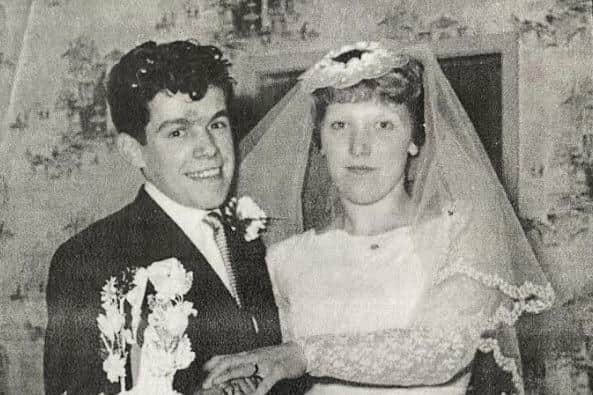 Brian and Margaret on their wedding day.