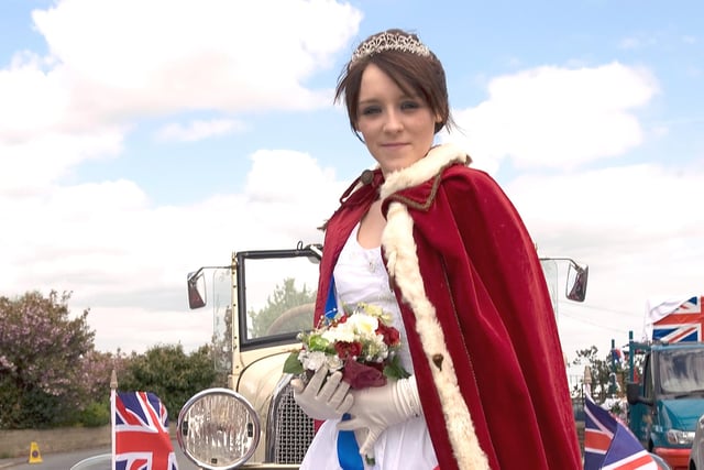 May Queen Jessica Harris poses for a photo at the 2009 Gawthorpe Maypole Procession.