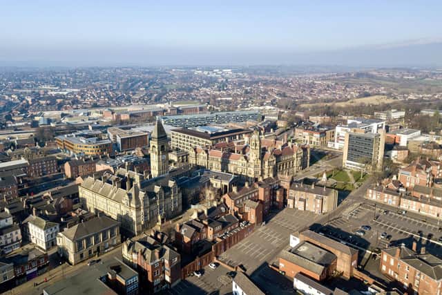 Aerial images of Wakefield City Centre. Picture Scott Merrylees