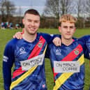 Wakefield Athletic A marksmen in their 5-3 success over Staincross FC (from left) Ash Downing, Kaliub Robinson and Craig Holdsworth.