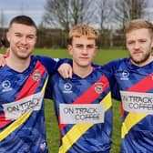 Wakefield Athletic A marksmen in their 5-3 success over Staincross FC (from left) Ash Downing, Kaliub Robinson and Craig Holdsworth.