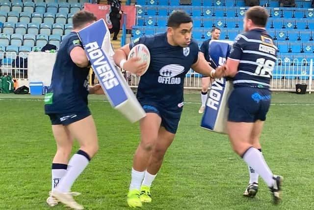 Featherstone Rovers players have promoted Offload by wearing a t-shirt with its logo.