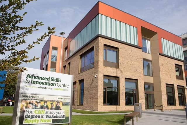 The courses that people can take will be held in Wakefield college (pictured) or Castleford college