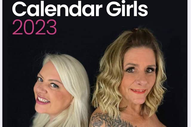 Members of Pontefract and District Breast Cancer Support Group posed for the calendar, with Rachel and Kate on the front cover.