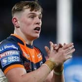 Jack Broadbent scored two tries for Castleford Tigers against Catalans Dragons. Picture: Ed Sykes/SWpix.com