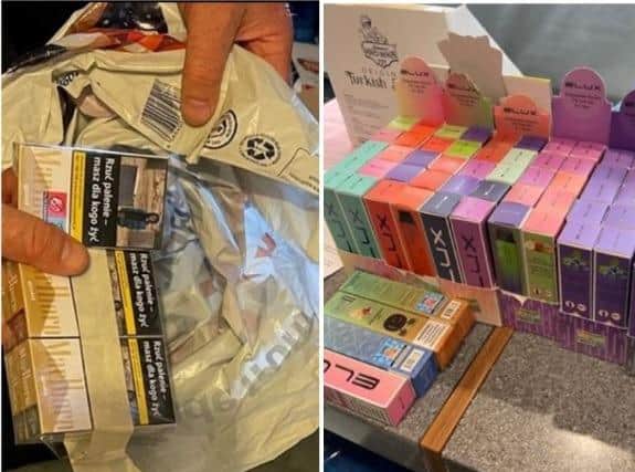 Officers visited premises which had previously been reported to be making illegal/counterfeit sales of cigarettes and tobacco, for cut prices.