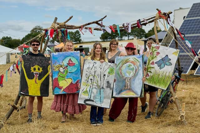 Festival-goers enjoy the Northern Green Gathering