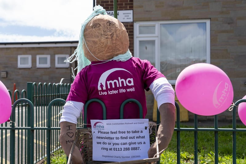 A scarecrow representing charity care provider MHA