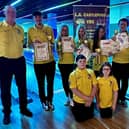 The Castleford  team that took part in the bowling tournament, back; Steve Foster (coach); Alex Kurtanidze, Emily Rogers, Olivia Rogers, Ellie-Rae Owen, Kieran Lunn and , Peter Naven (instructor). Front row: Lucas Owen and Phoebe Foster.
