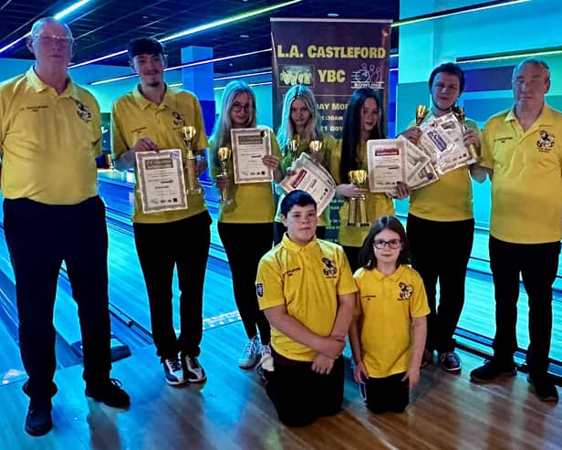 The Castleford  team that took part in the bowling tournament, back; Steve Foster (coach); Alex Kurtanidze, Emily Rogers, Olivia Rogers, Ellie-Rae Owen, Kieran Lunn and , Peter Naven (instructor). Front row: Lucas Owen and Phoebe Foster.