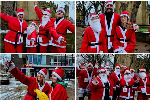 More than 100 Santas took part in the dash at the weekend.