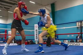 Farrah Cunniff lands a punch on her way to her latest boxing medal success.