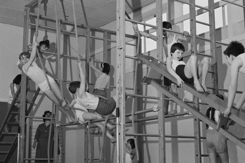 Remember the climbing frames that were dragged out each PE lesson? Landing on the big blue mats that were stacked up in the corner? Good times!