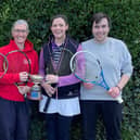 Wakefield Tennis Club's winning team with the Leeds Winter League First Division trophy.