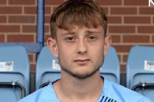 Oli Metcalfe scored for Ossett United in their FA Trophy tie with Runcorn Linnets.