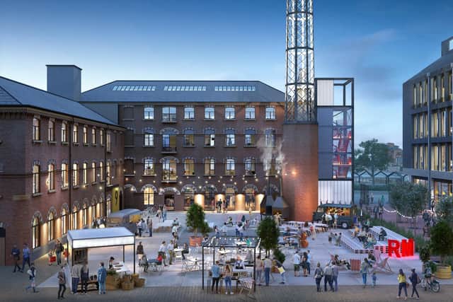 An impression of what the Rutland Mills development will look like when Tileyard North is completed.