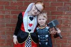 Donna Cox-Hirst shared this snap of Lucy-Rae and Alfie as the Queen of Hearts and Thor.