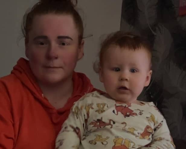 Wakefield mum Leigha Garey, pictured with her son Brooklyn, has raised complaints to the authorities about the conditions of the housing she is in