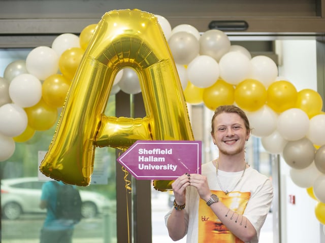 Nathan Fane celebrating his results