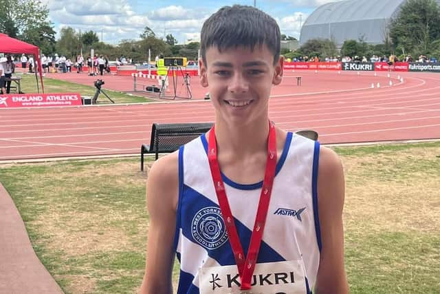 Cole McAndrew earned a silver medal in the England Athletics U15 and U17 Championships.