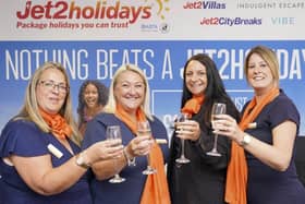 Total Travel's Emma Oldroyd, Claire Palmer, Katie Butler, and Alison Goldthorpe. Picture Scott Merrylees