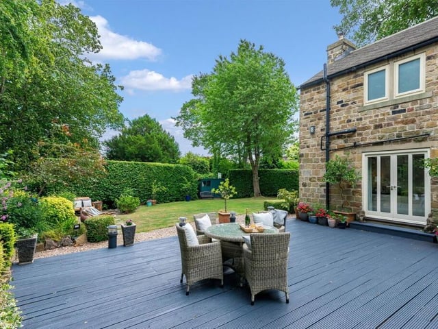 A decked terrace for sitting out or entertaining.