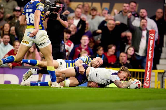 Tom Johnstone secures the Grand Final for Trin. Photo by John Clifton.