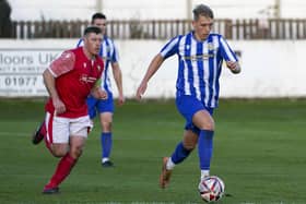 Frickley Athletic, pictured in action against Thackley in November, will wear a special commemorative shirt for their match against Rossington Main on March 16